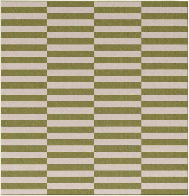 Detail image of 13' x 13' Easy-Clean Ribbon Indoor / Outdoor Square Rug