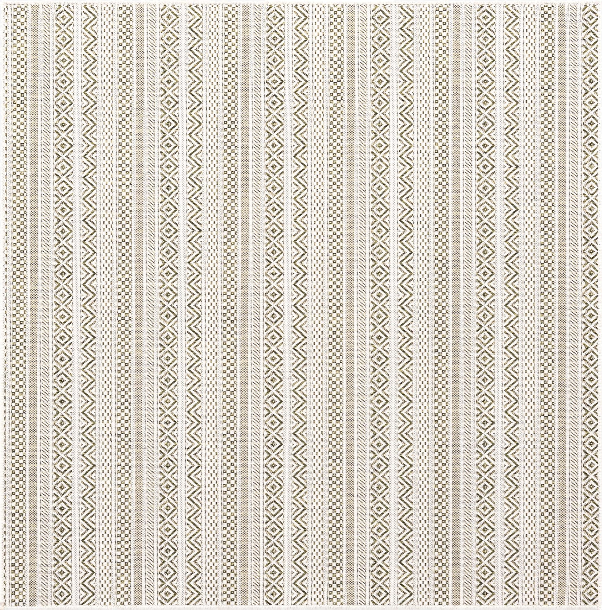 5' 3 x 5' 3 Washable Ribbon Indoor / Outdoor Square Rug