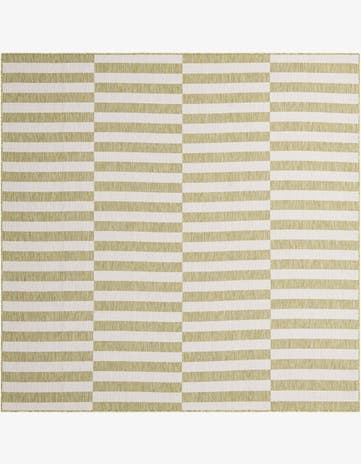 7' 10 x 7' 10 Easy-Clean Ribbon Indoor / Outdoor Square Rug