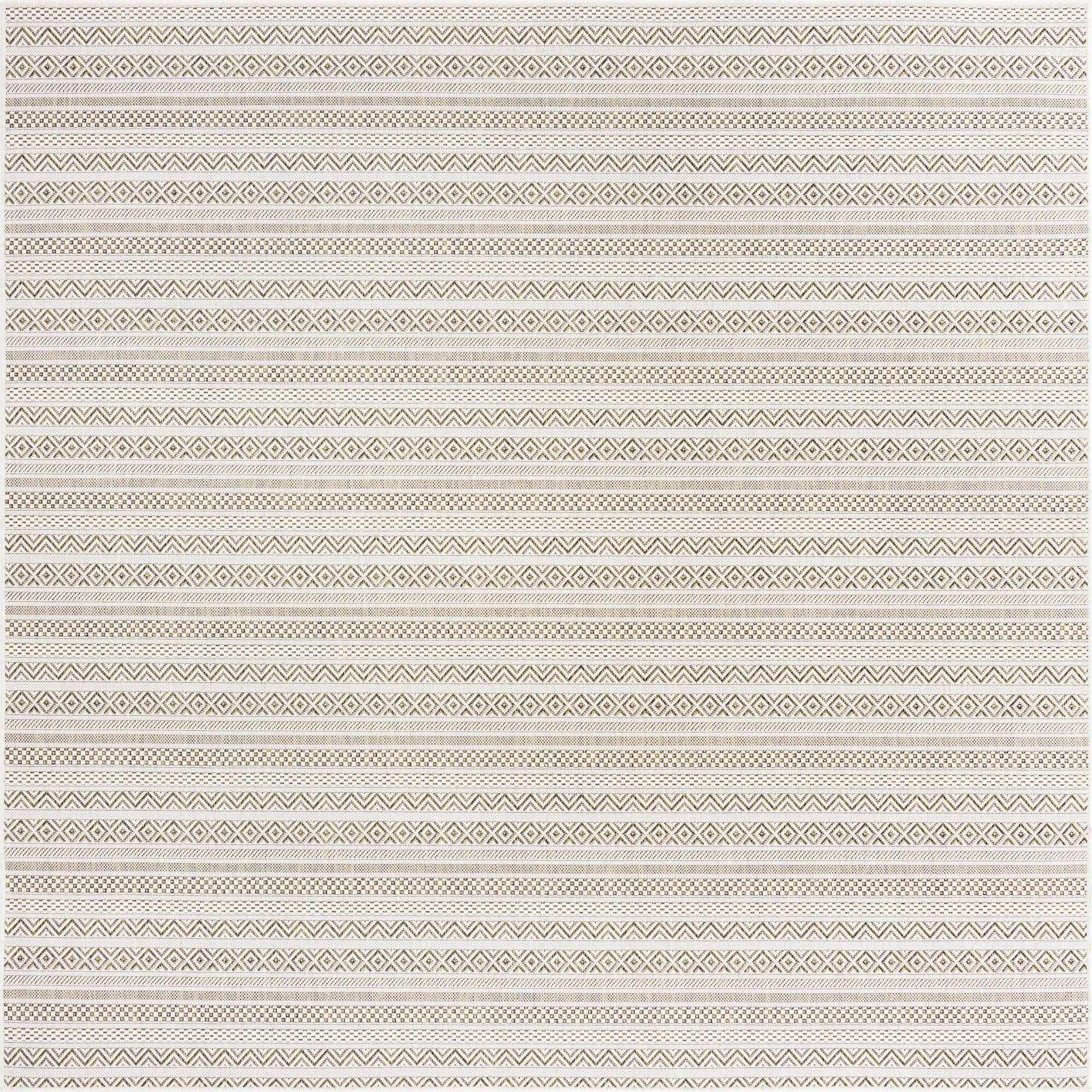 7' 10 x 7' 10 Washable Ribbon Indoor / Outdoor Square Rug