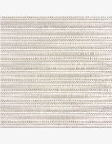 10' x 10' Easy-Clean Striped Indoor / Outdoor Square Rug