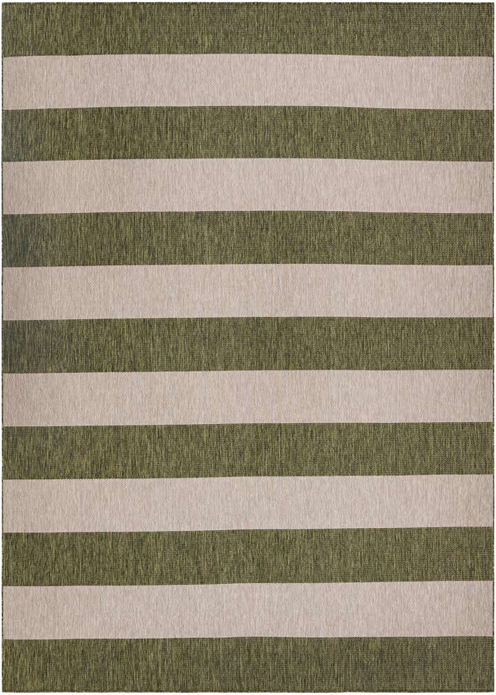 12' x 12' Easy-Clean Striped Indoor / Outdoor Square Rug