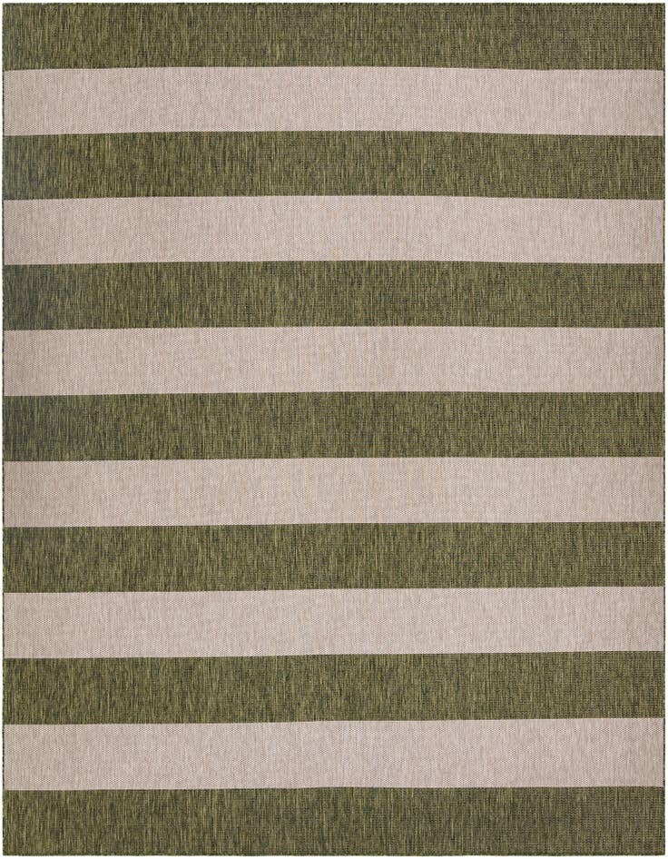 Detail image of 12' x 12' Easy-Clean Striped Indoor / Outdoor Square Rug