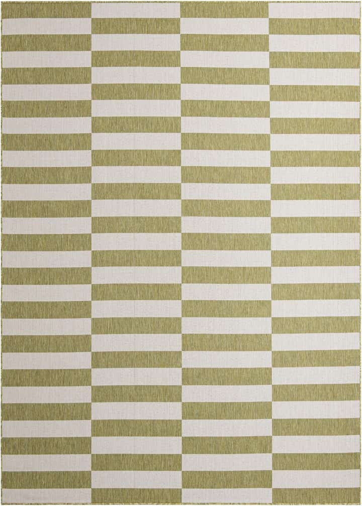 10' x 10' Easy-Clean Striped Indoor / Outdoor Square Rug
