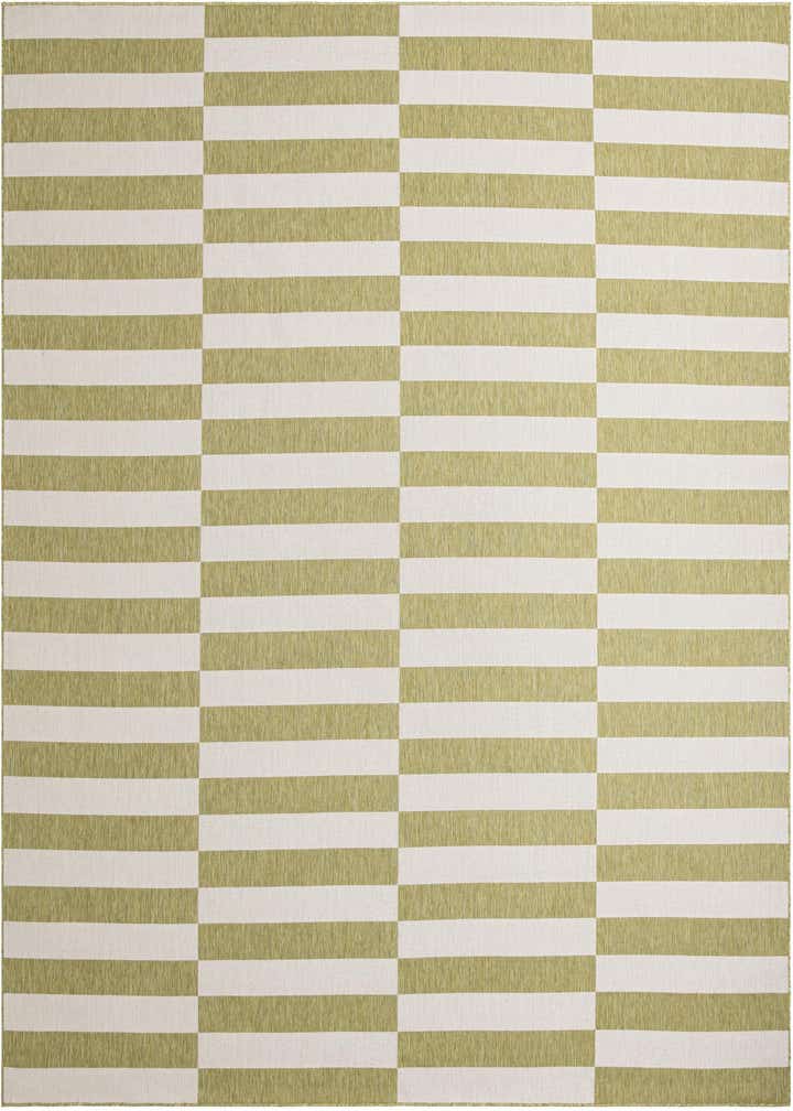 12' x 12' Easy-Clean Striped Indoor / Outdoor Square Rug