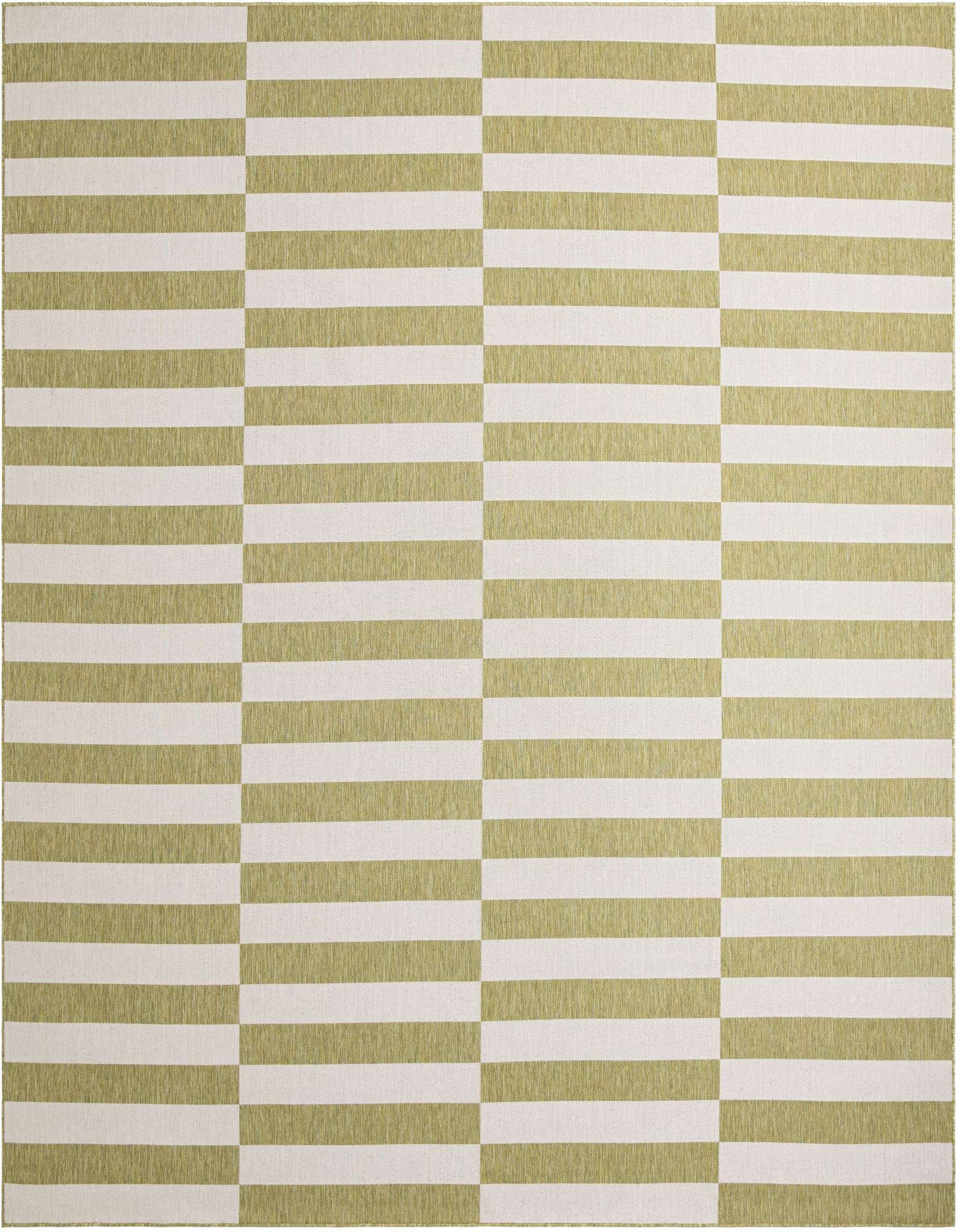 12' x 12' Easy-Clean Striped Indoor / Outdoor Square Rug