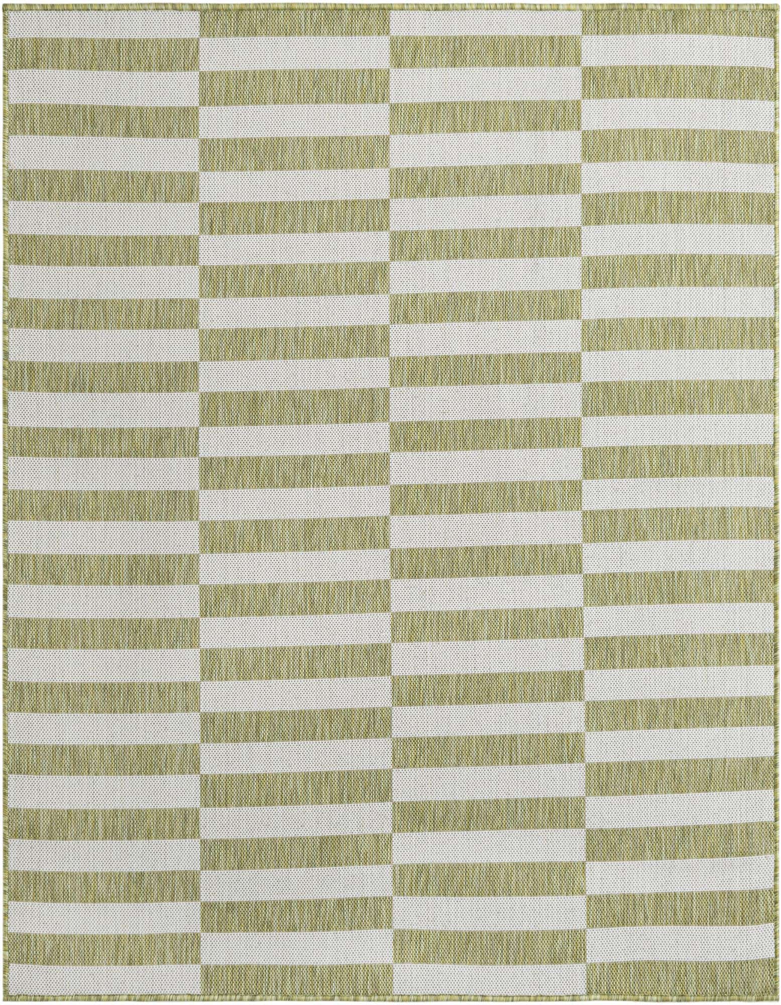 5' 3 x 5' 3 Easy-Clean Striped Indoor / Outdoor Square Rug