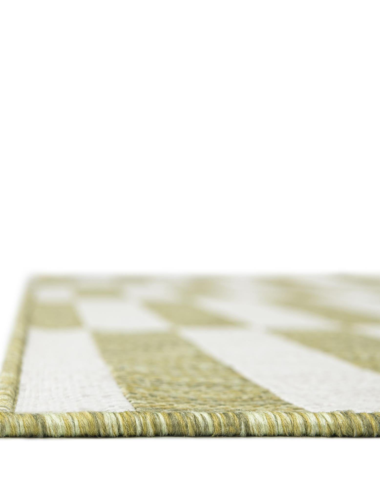 10' x 10' Easy-Clean Striped Indoor / Outdoor Square Rug