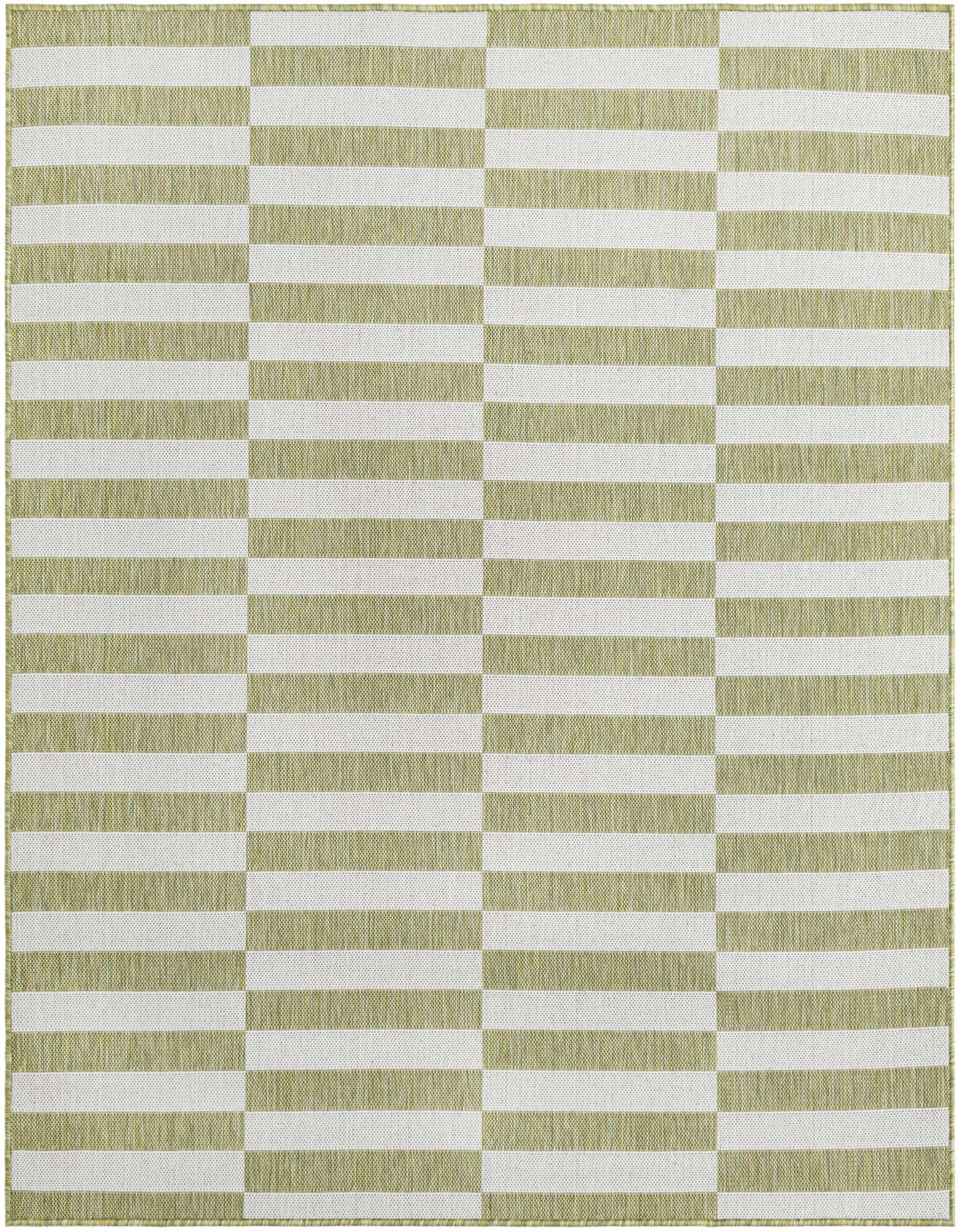 6' x 6' Easy-Clean Striped Indoor / Outdoor Square Rug