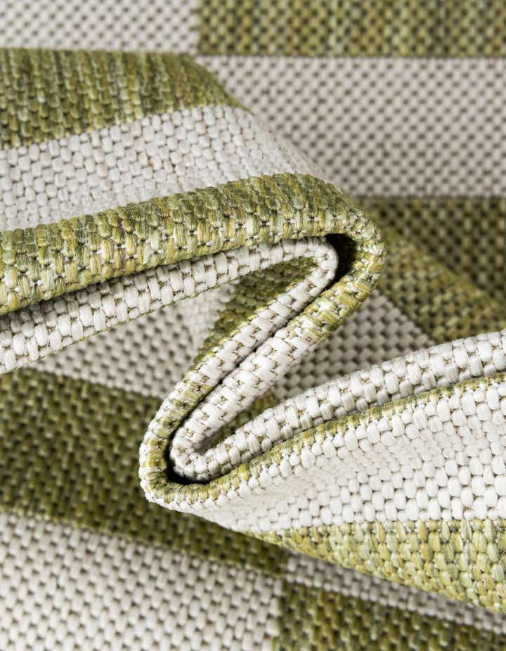 5' 3 x 5' 3 Easy-Clean Striped Indoor / Outdoor Square Rug