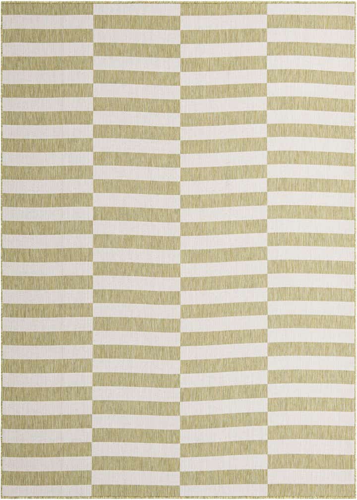 7' 10 x 7' 10 Easy-Clean Striped Indoor / Outdoor Square Rug