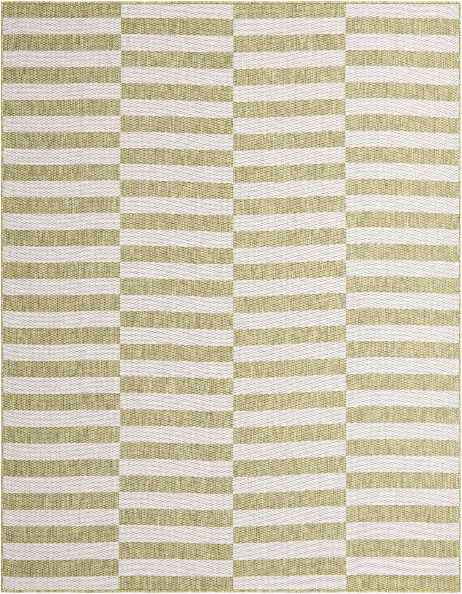 7' 10 x 7' 10 Easy-Clean Striped Indoor / Outdoor Square Rug