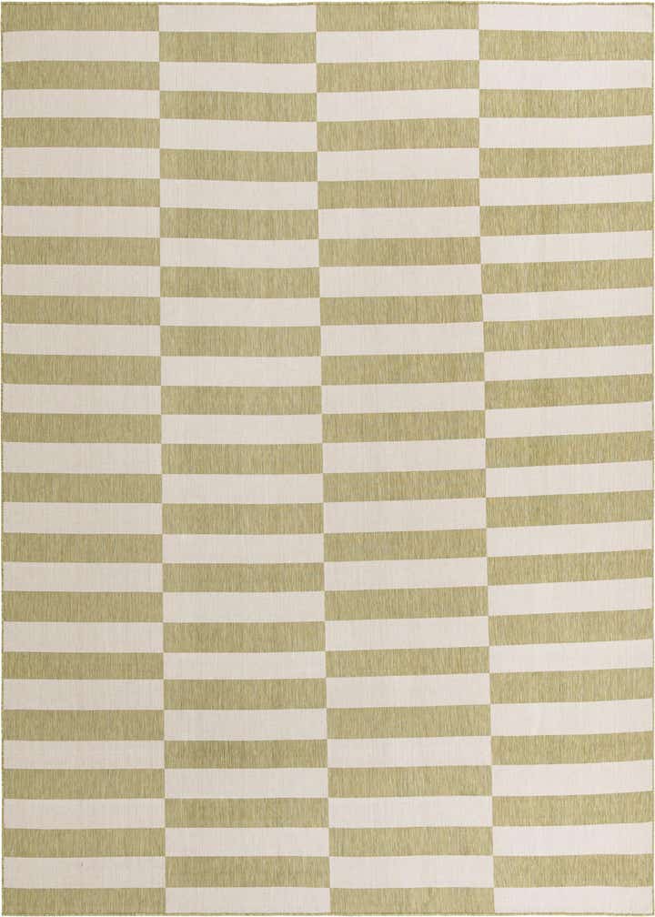 13' x 13' Easy-Clean Striped Indoor / Outdoor Square Rug