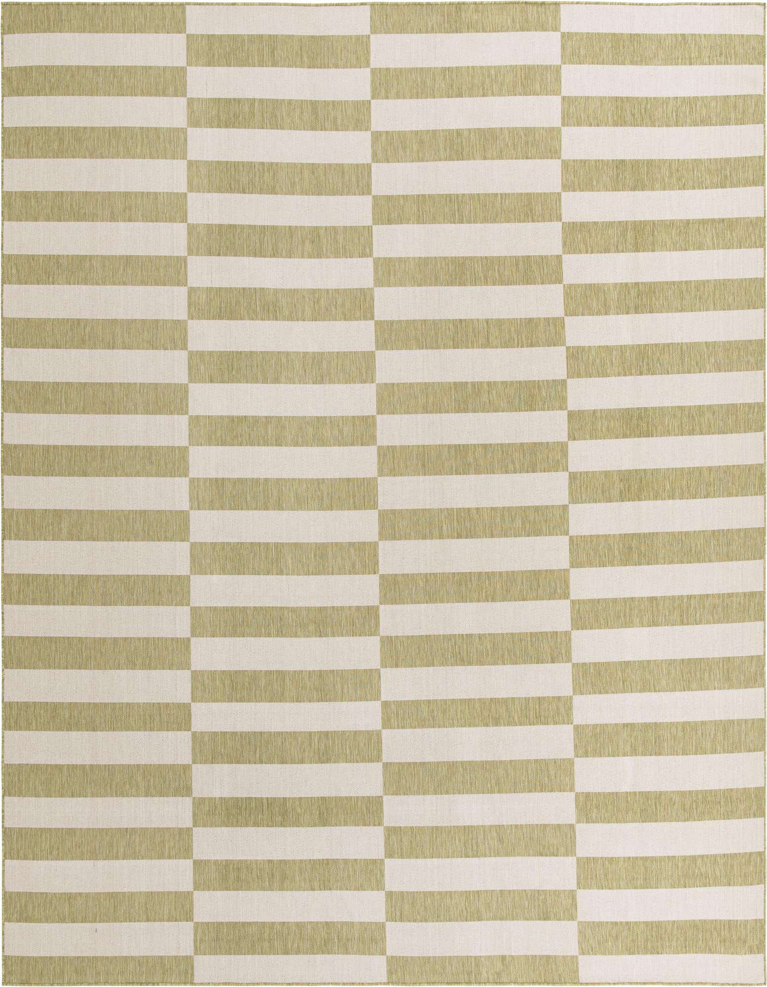 13' x 13' Easy-Clean Striped Indoor / Outdoor Square Rug