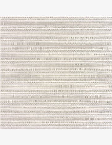 10' x 10' Easy-Clean Striped Indoor / Outdoor Square Rug