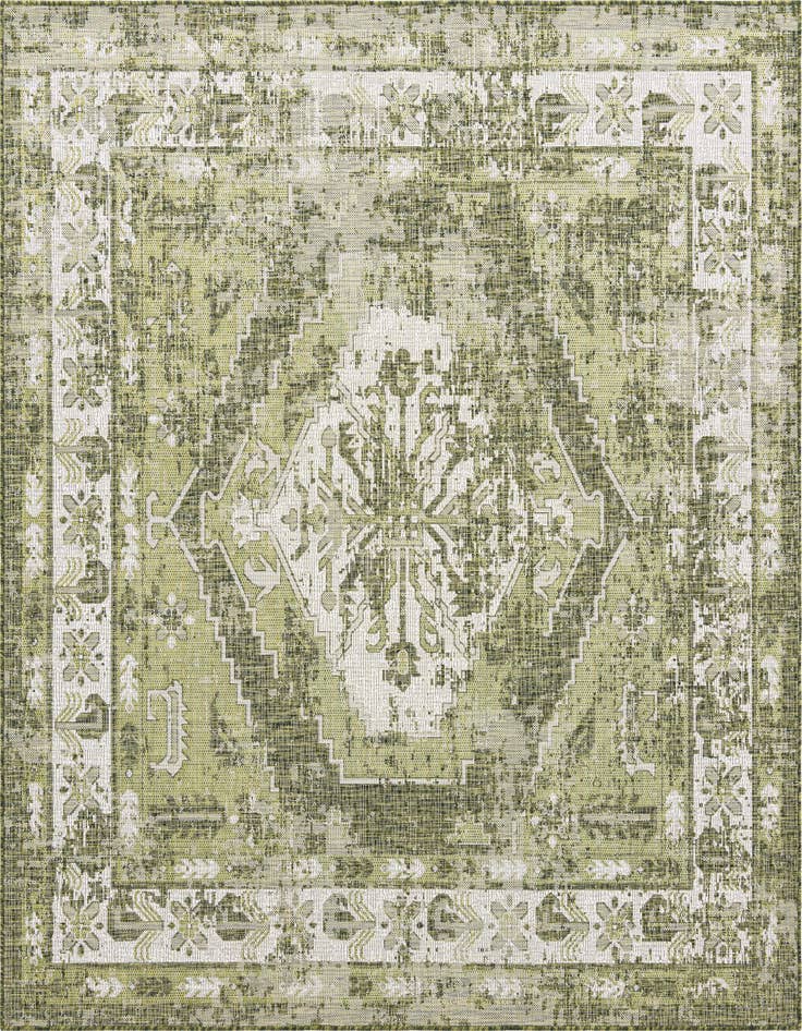 Detail image of 7' 10 x 7' 10 Easy-Clean Traditional Indoor / Outdoor Square Rug