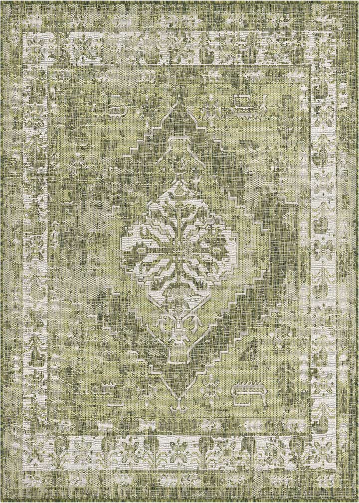 5' 3 x 5' 3 Easy-Clean Traditional Indoor / Outdoor Square Rug