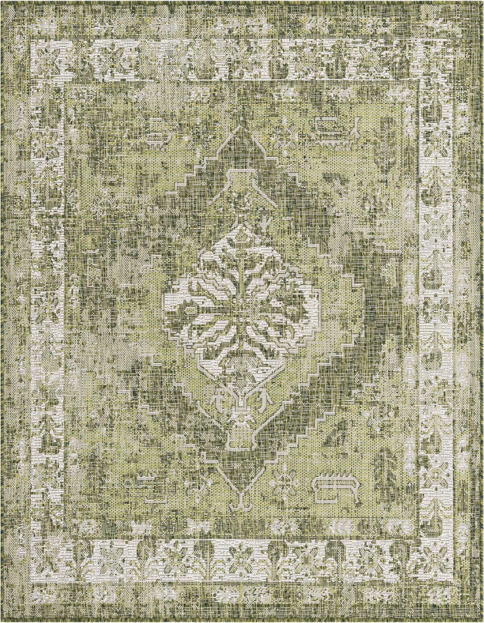 5' 3 x 5' 3 Easy-Clean Traditional Indoor / Outdoor Square Rug