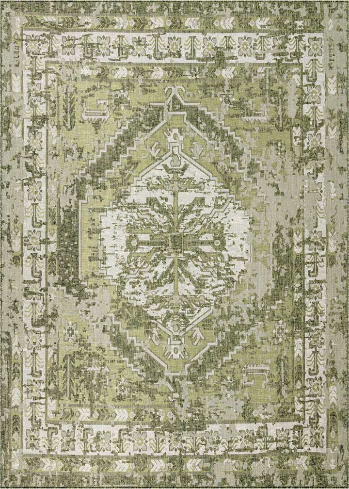 13' x 13' Easy-Clean Traditional Indoor / Outdoor Square Rug