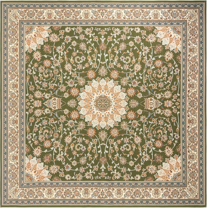 10' x 10' Easy-Clean Traditional Indoor / Outdoor Square Rug