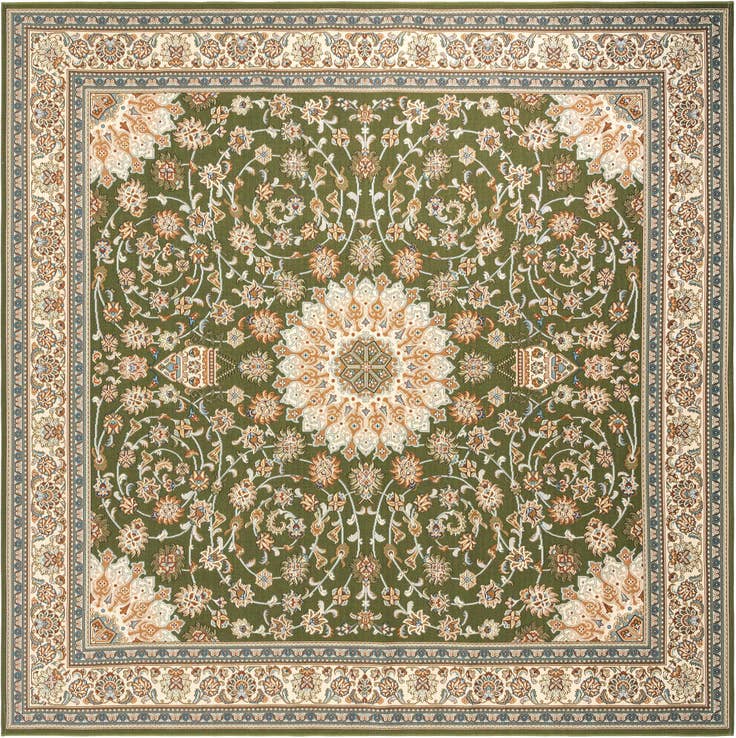 Detail image of 10' x 10' Easy-Clean Traditional Indoor / Outdoor Square Rug