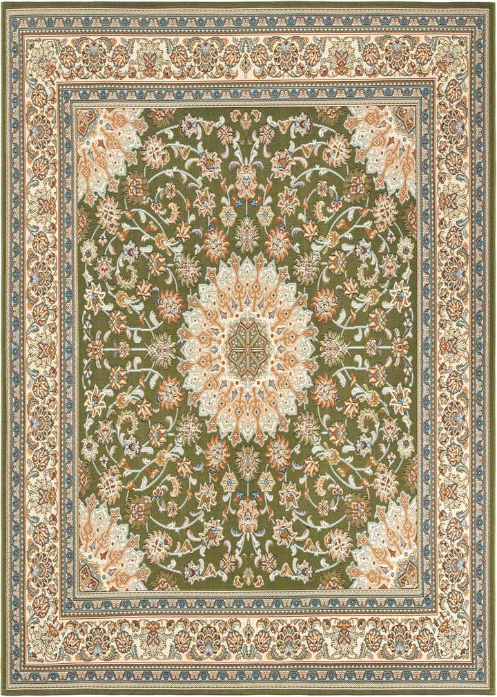 7' 10 x 7' 10 Easy-Clean Traditional Indoor / Outdoor Square Rug