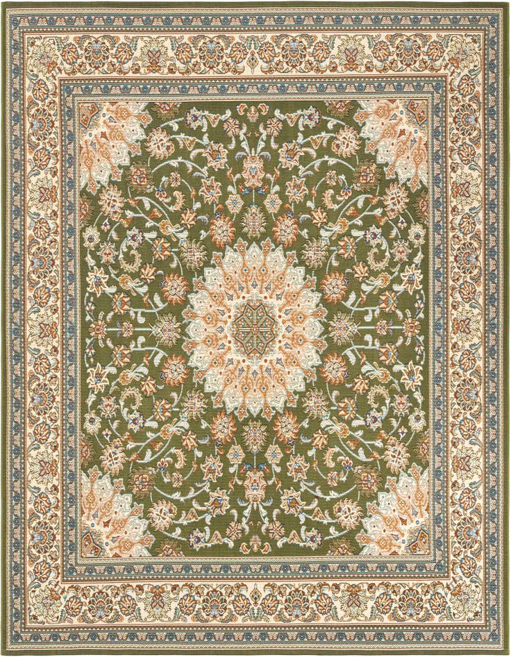 Detail image of 7' 10 x 7' 10 Easy-Clean Traditional Indoor / Outdoor Square Rug