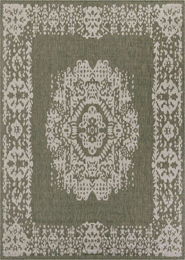 10' x 10' Easy-Clean Traditional Indoor / Outdoor Square Rug
