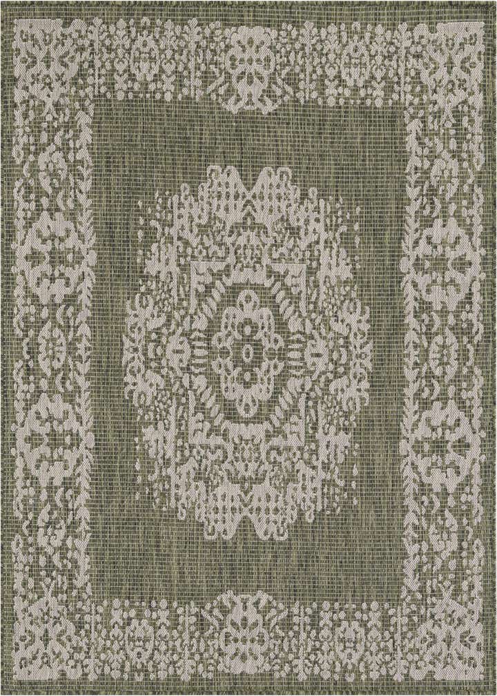 5' 3 x 5' 3 Easy-Clean Traditional Indoor / Outdoor Square Rug