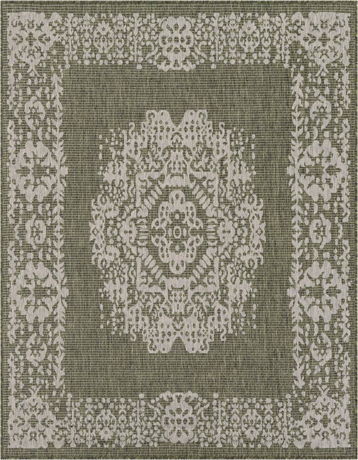 Detail image of 6' x 6' Easy-Clean Traditional Indoor / Outdoor Square Rug
