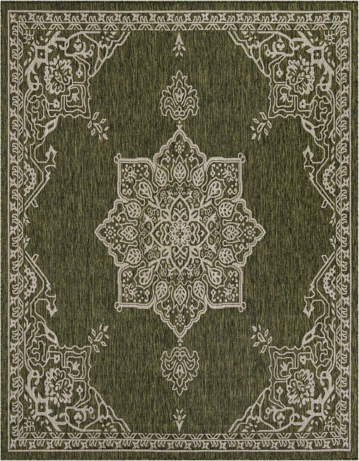 Detail image of 7' 10 x 7' 10 Easy-Clean Traditional Indoor / Outdoor Square Rug