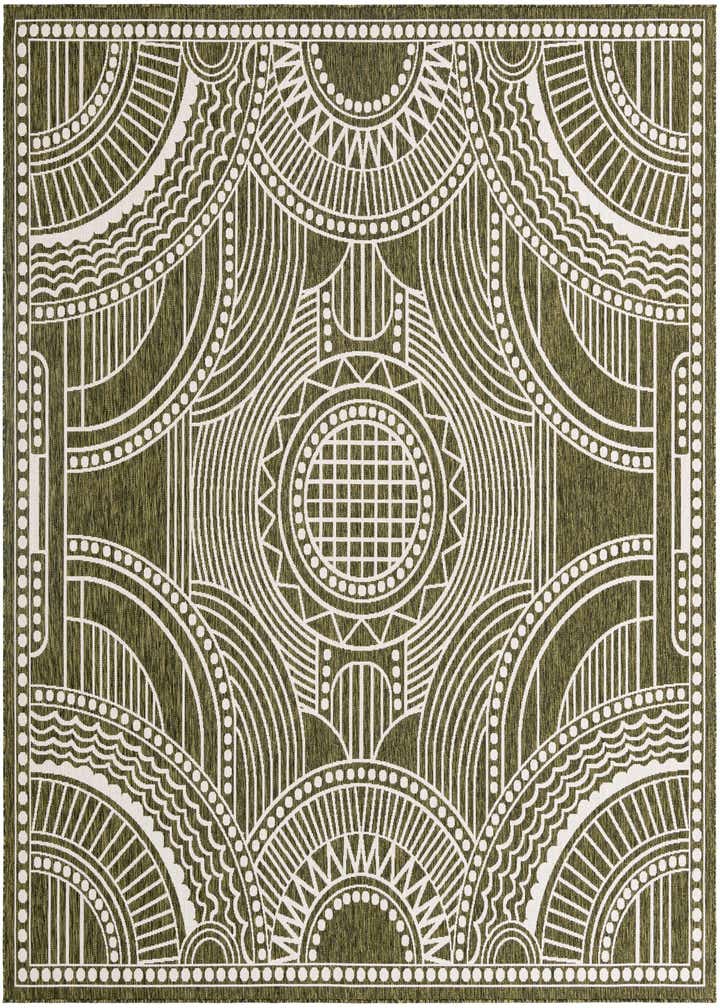10' x 10' Easy-Clean Traditional Indoor / Outdoor Square Rug