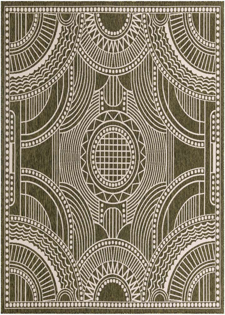 13' x 13' Easy-Clean Traditional Indoor / Outdoor Square Rug