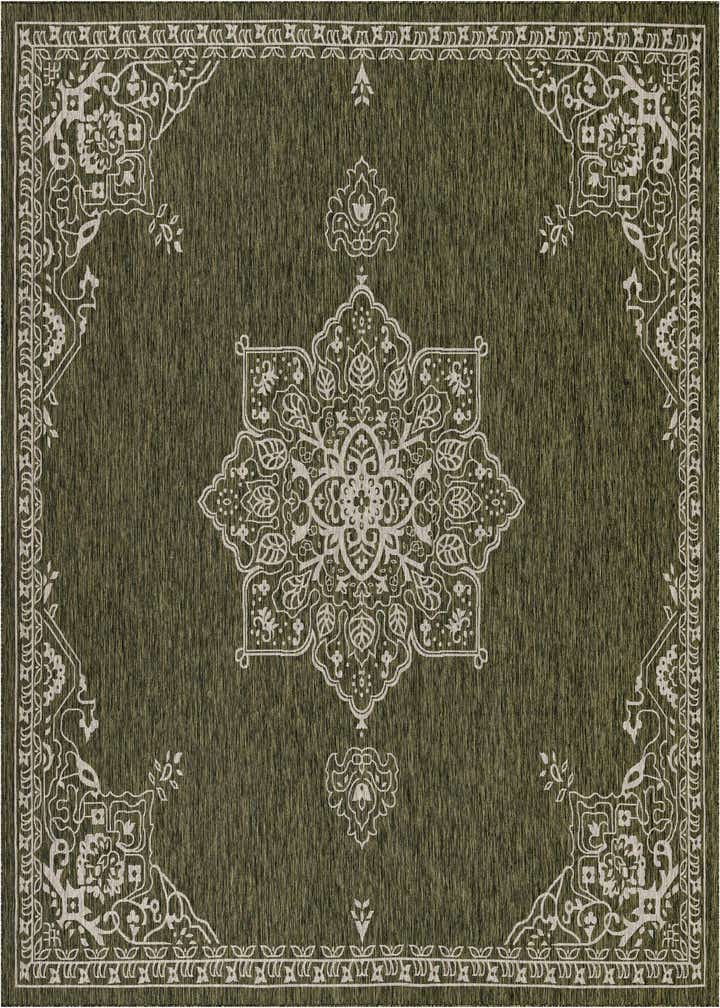13' x 13' Easy-Clean Traditional Indoor / Outdoor Square Rug