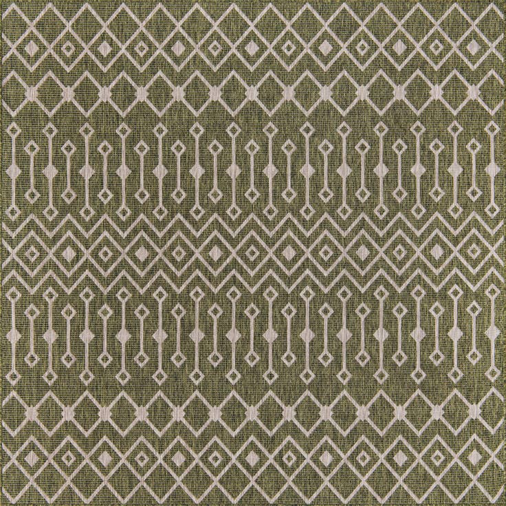 Detail image of 7' 10 x 7' 10 Easy-Clean Trellis Indoor / Outdoor Square Rug