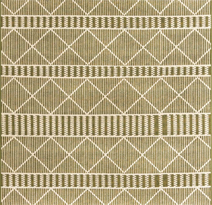 Detail image of 6' x 6' Easy-Clean Trellis Indoor / Outdoor Square Rug