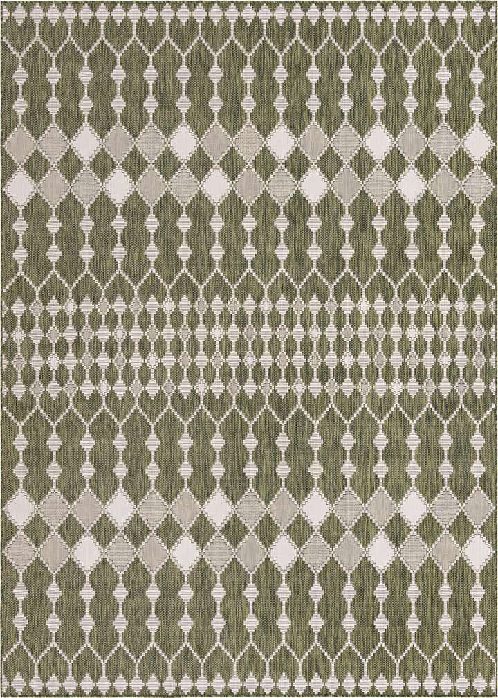 10' x 10' Easy-Clean Trellis Indoor / Outdoor Square Rug