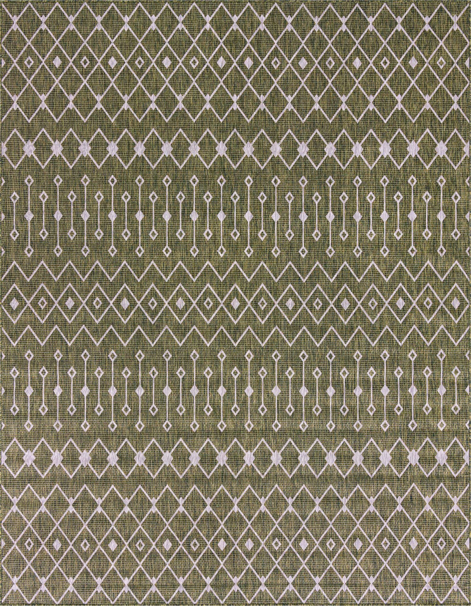 10' 8 x 10' 8 Easy-Clean Trellis Indoor / Outdoor Square Rug