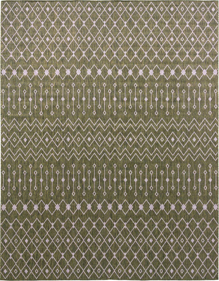 Detail image of 13' x 13' Easy-Clean Trellis Indoor / Outdoor Square Rug
