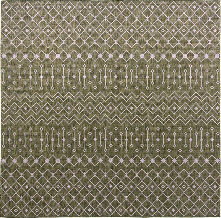 Detail image of 13' x 13' Easy-Clean Trellis Indoor / Outdoor Square Rug