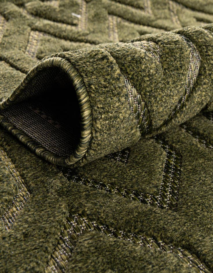 Detail image of 7' 10 x 7' 10  Washable Trellis Textured Indoor / Outdoor Square Rug