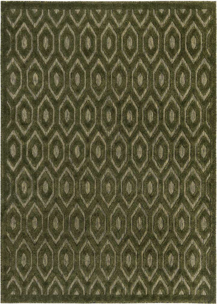 7' 10 x 7' 10 Easy-Clean Trellis Textured Indoor / Outdoor Square Rug