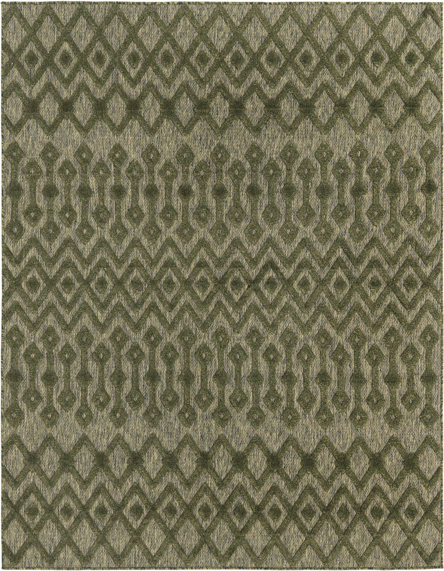 7' 10 x 7' 10 Easy-Clean Trellis Textured Indoor / Outdoor Square Rug