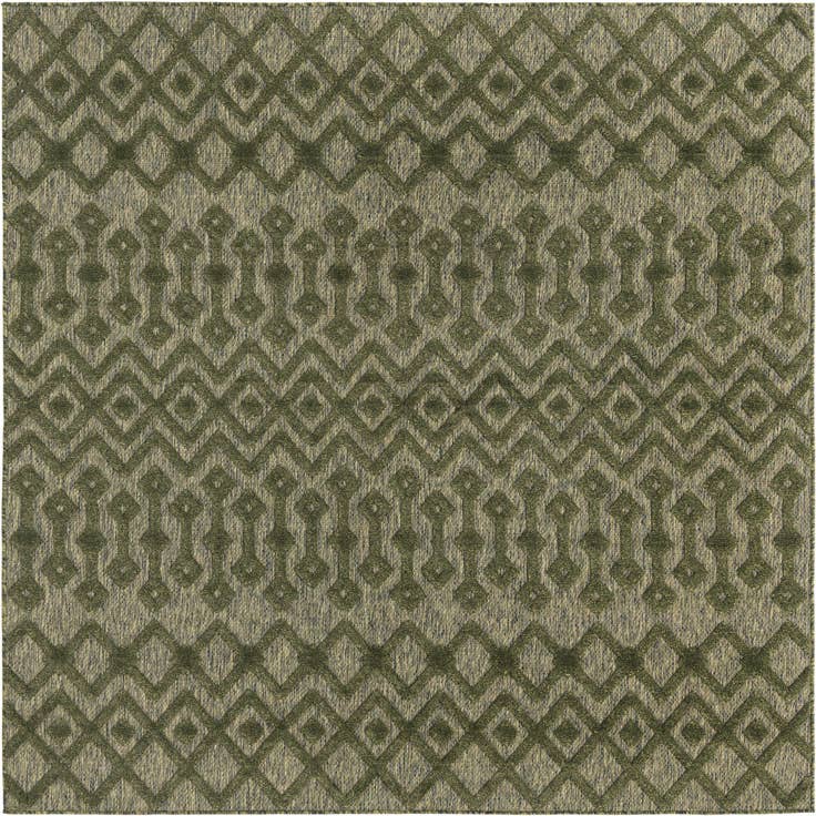 Detail image of 7' 10 x 7' 10 Easy-Clean Trellis Textured Indoor / Outdoor Square Rug