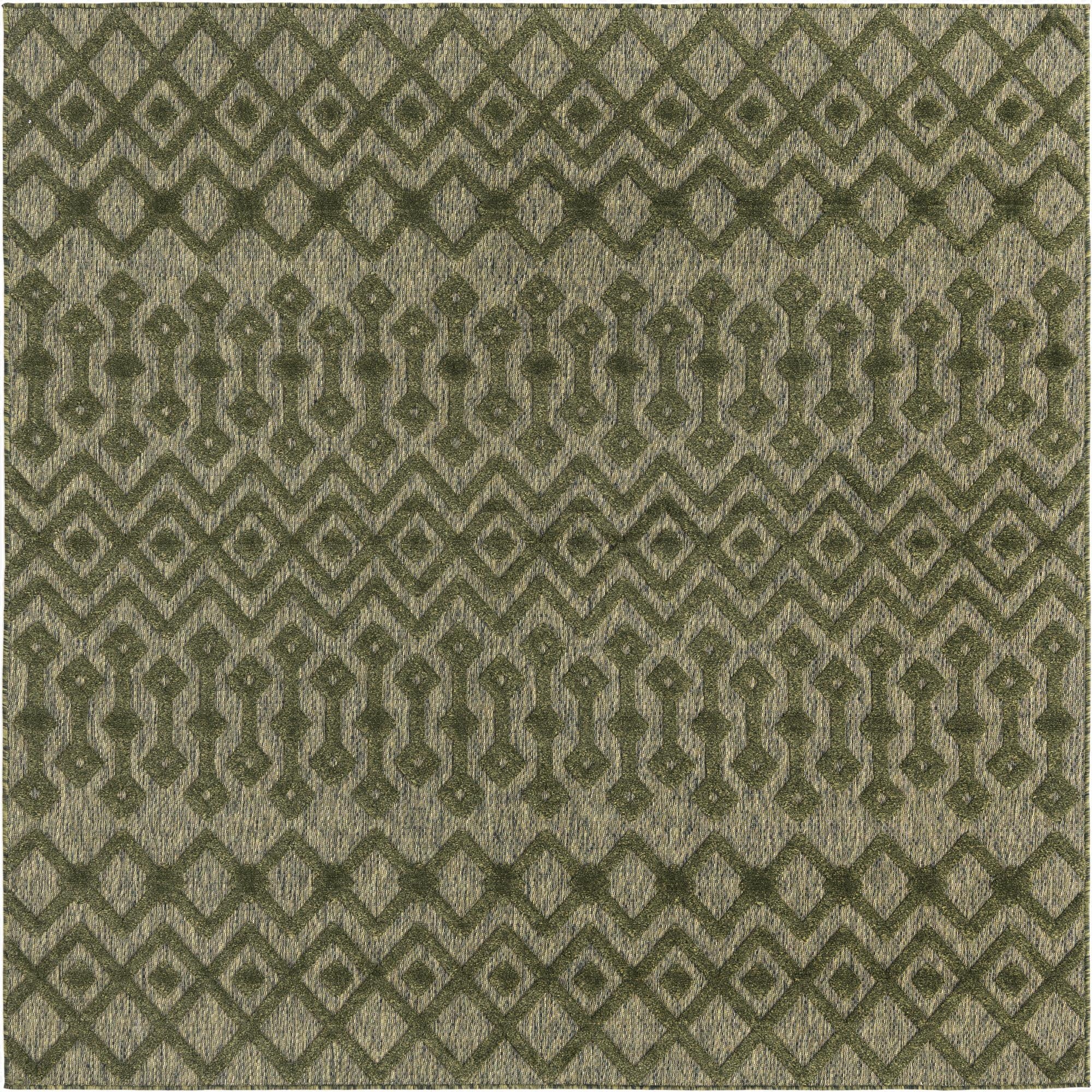 Primary image 7' 10 x 7' 10  Washable Trellis Textured Indoor / Outdoor Square Rug