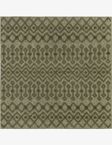 7' 10 x 7' 10 Easy-Clean Trellis Textured Indoor / Outdoor Square Rug
