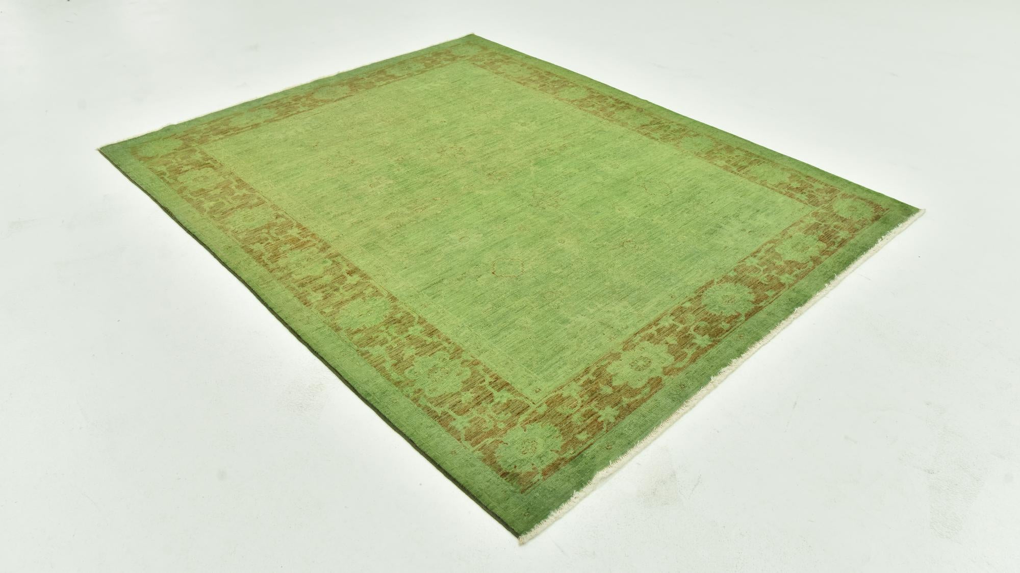 5' 6 x 6' 9 Hand Knotted Over-Dyed Ziegler Square Rug