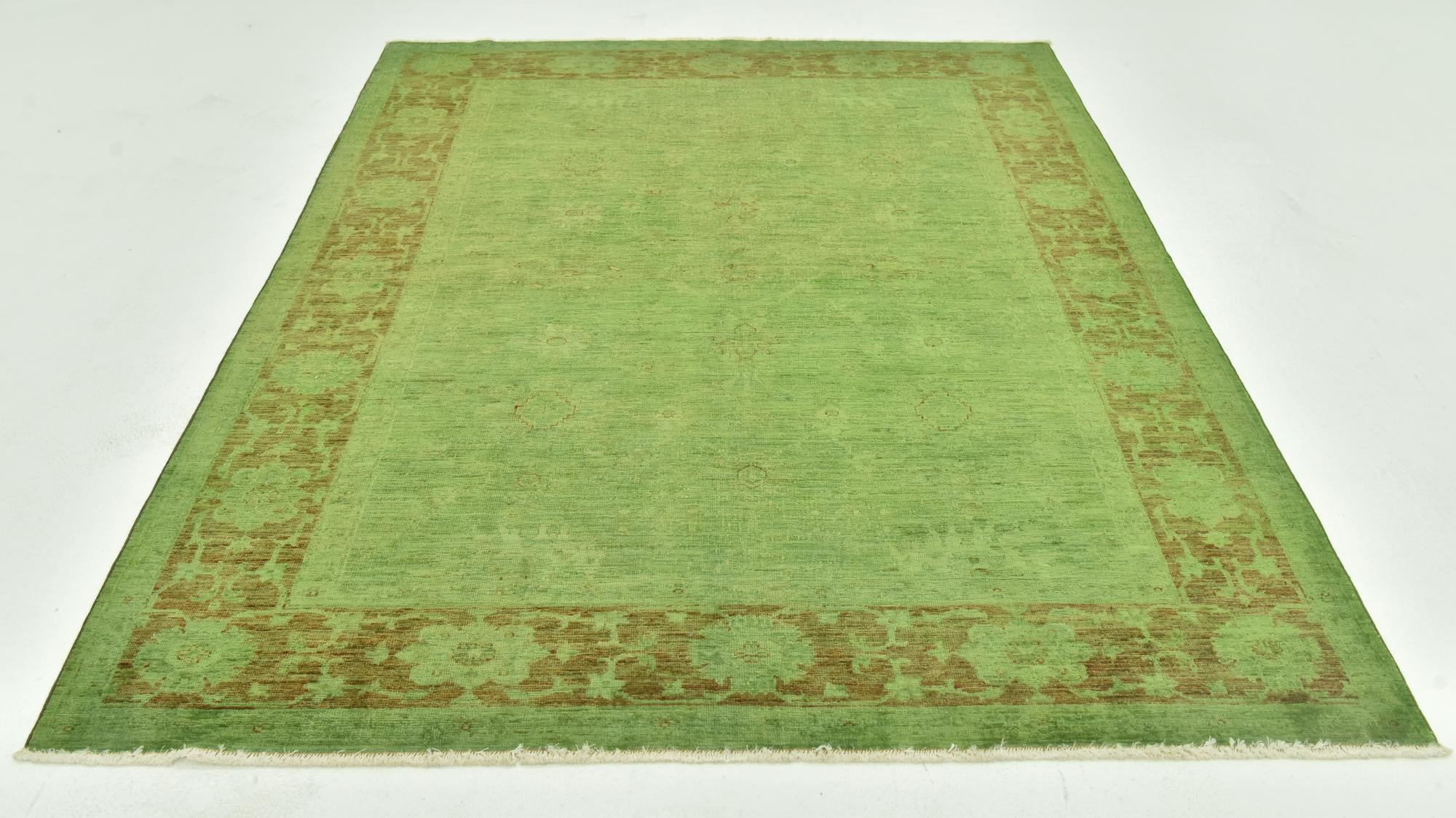 5' 6 x 6' 9 Hand Knotted Over-Dyed Ziegler Square Rug