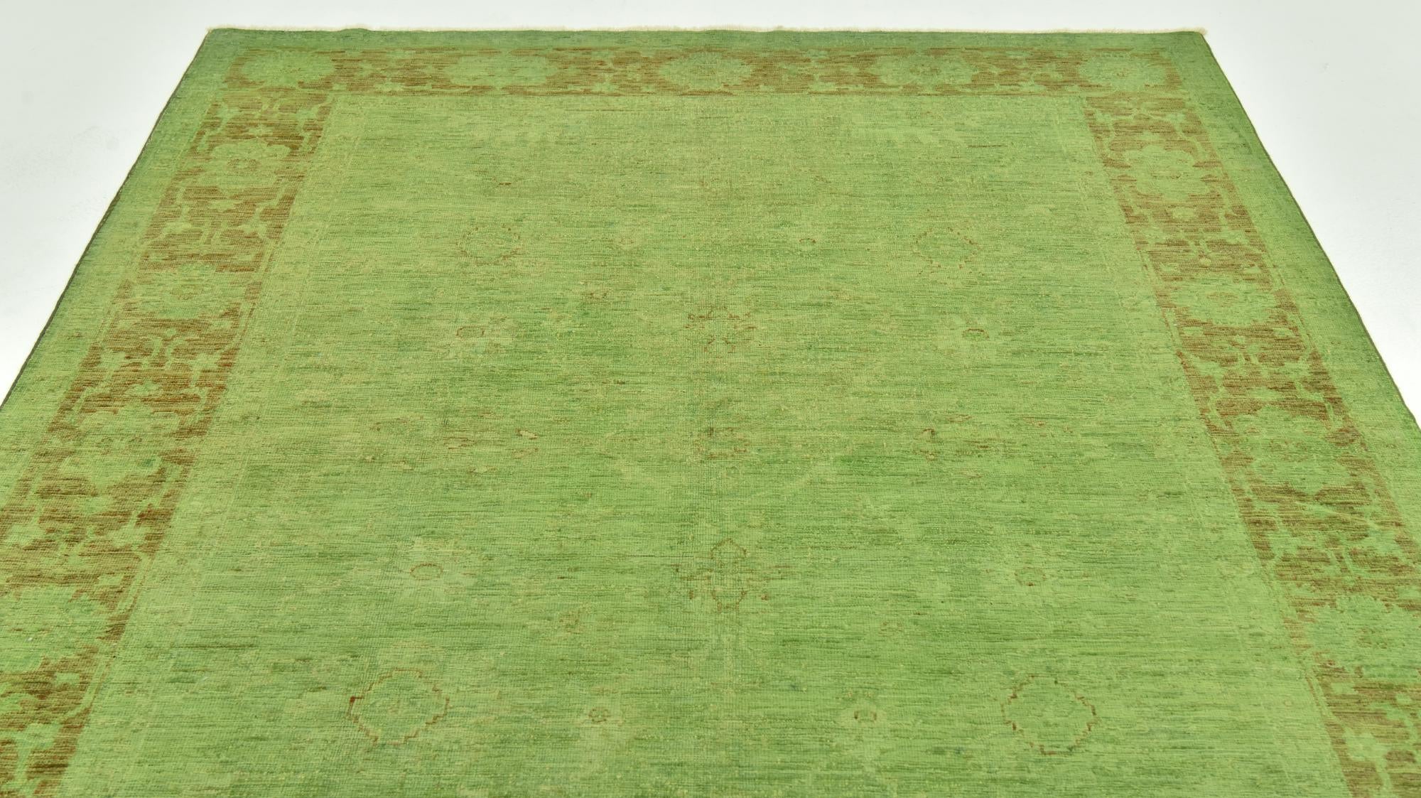 5' 6 x 6' 9 Hand Knotted Over-Dyed Ziegler Square Rug
