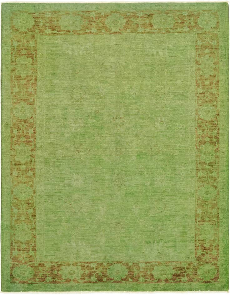 Detail image of 5' 6 x 6' 9 Hand Knotted Over-Dyed Ziegler Square Rug